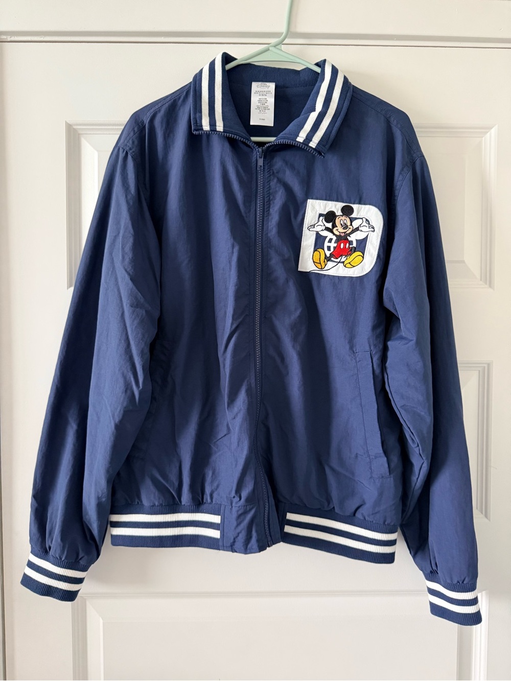 Disney Navy Blue Mickey Patch Varsity Jacket